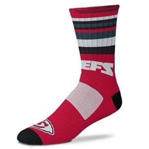 🆕 KANSAS CITY CHIEFS RAVE STRIPE CREW SOCK - MEN